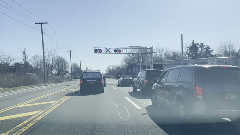 A passing train, Long Island